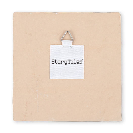 StoryTiles Sprookjesachtig Den Bosch 10 x 10, keramische tegel met sprookjesachtige stadsillustratie