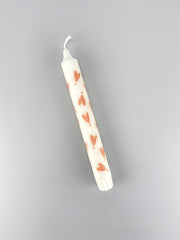 Stearine dinerkaars Ø2.2x19cm cheerful hearts - LEEF mode en accessoires