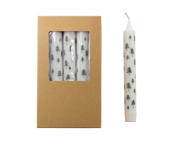 Stearine dinerkaarsen Kerst Ø2.2x19cm Christmas trees