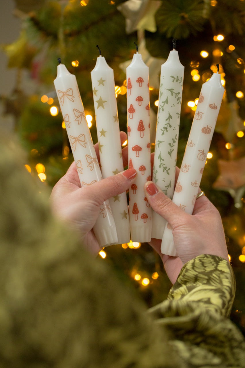 StearinedinerkaarsenKerstØ22x19cmMistletoe__4