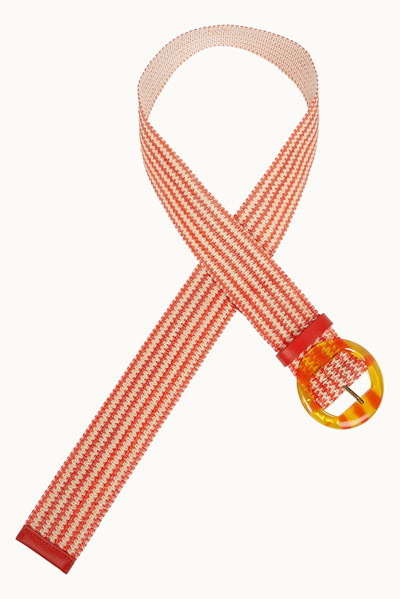 Striped Belt 941 Tweed Orange - LEEF mode en accessoires