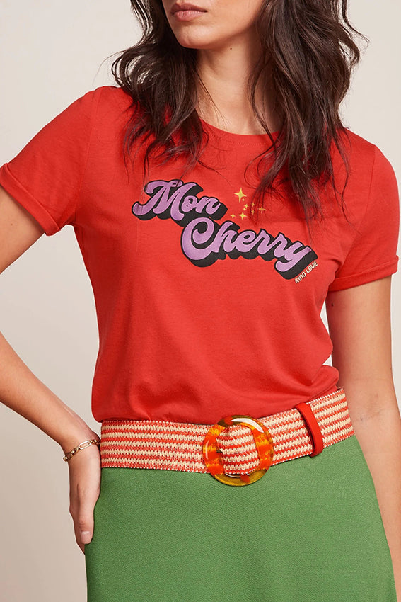 Striped Belt 941 Tweed Orange - LEEF mode en accessoires