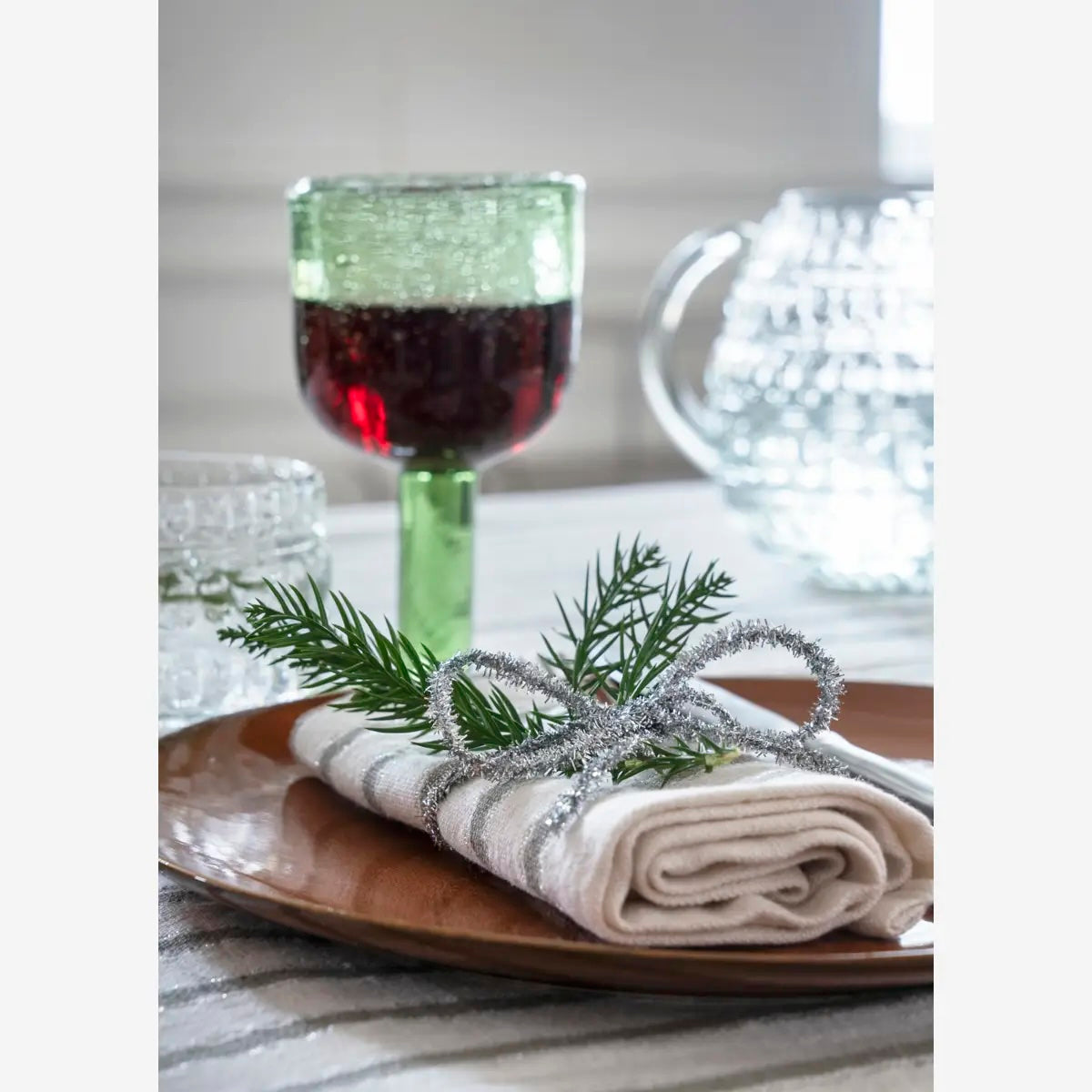 Striped Cotton Napkins 35x35cm set of 4 - LEEF mode en accessoires