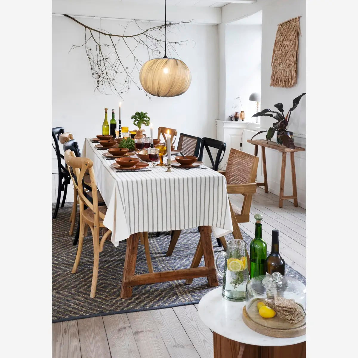 Striped Tablecloth 120x220cm - LEEF mode en accessoires