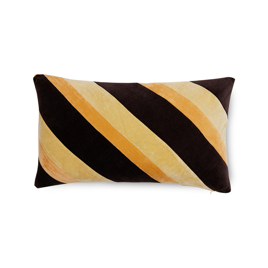 Striped Velvet Cushion Fame (60x35cm) Fame - LEEF mode en accessoires