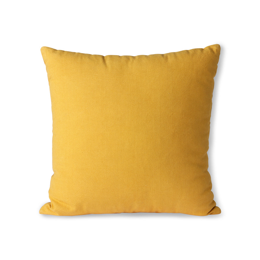 Striped Velvet Cushion Ochre/Gold (45x45) Ochre/Gold - LEEF mode en accessoires