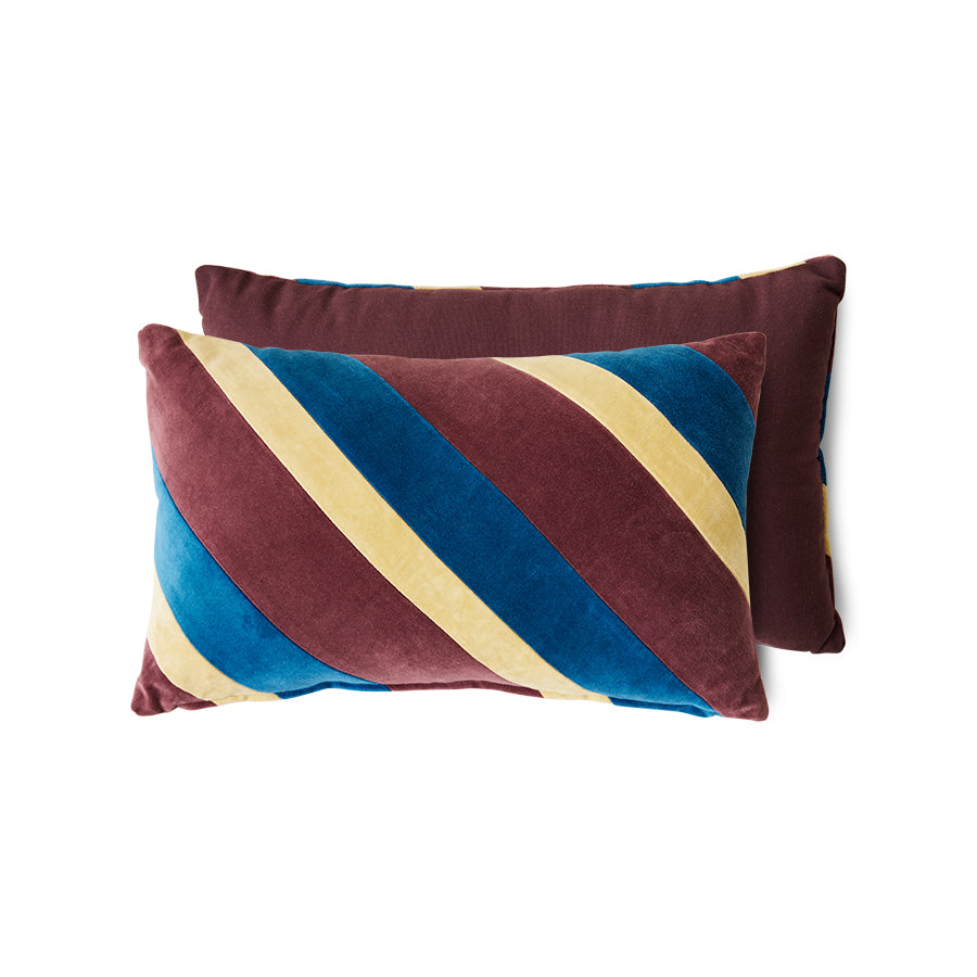 Striped Velvet Cushion Speakeasy (50x30cm) Speakeasy - LEEF mode en accessoires