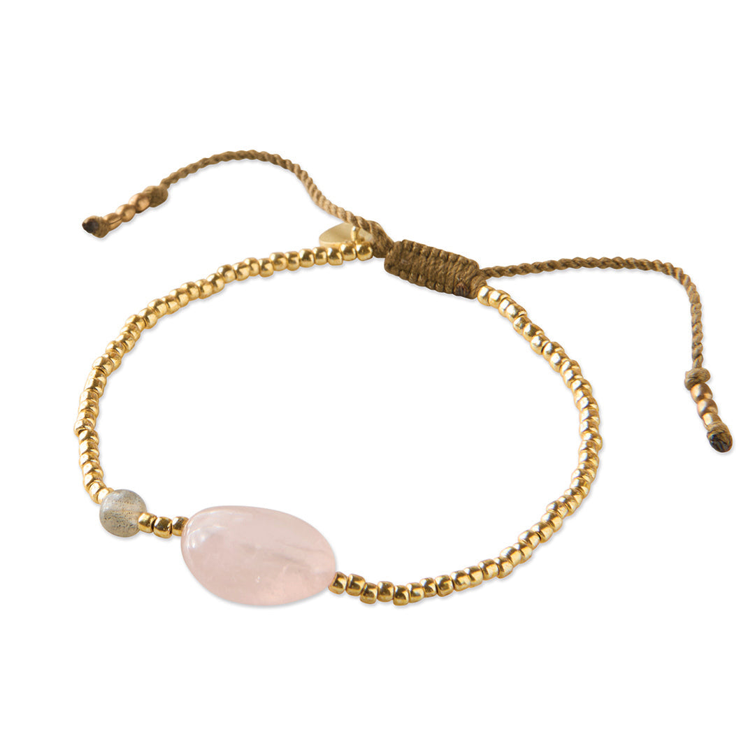 Surprise Rose Quartz Labradorite Bracelet GC Rose quartz - LEEF mode en accessoires