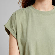 T-Shirt Dress Eksta Hemp  Tea Green - LEEF mode en accessoires