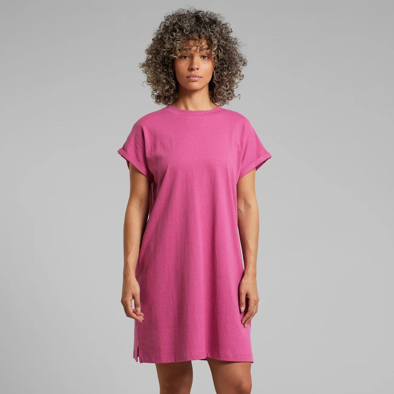 T-Shirt Dress Eksta Hemp  Violet Purple - LEEF mode en accessoires