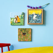 Decoratief wandpaneel van StoryTiles The Observer 10x10 met zwart-wit afbeelding en moderne uitstraling, geschikt voor interieur decoratie.