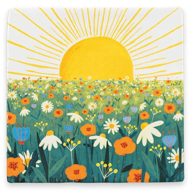 StoryTiles The Sun Will Shine On You M tegeltje van 13x13 cm met zonnig tafereel