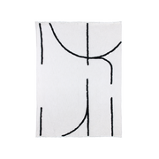 Throw Tuffed Black Lines (130x170) Sand - LEEF mode en accessoires