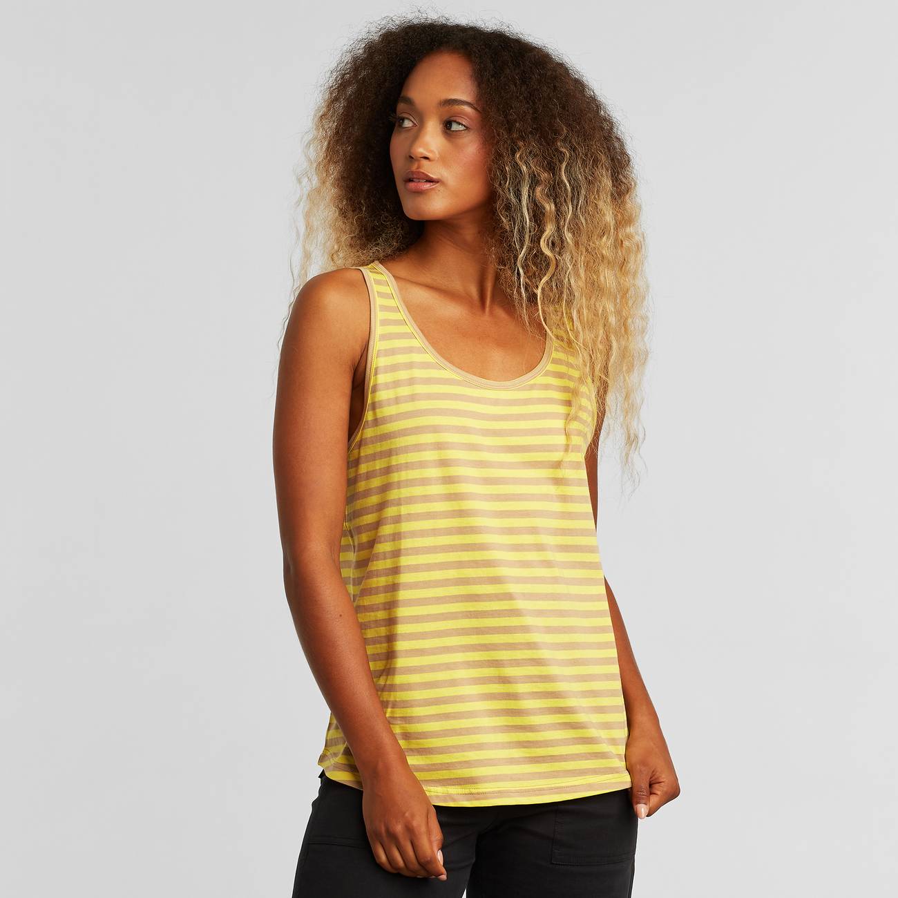 Top Nora Stripes Yellow Yellow - LEEF mode en accessoires