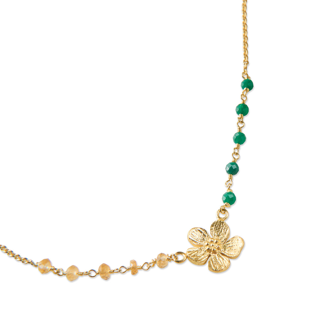 Truthful Aventurine Citrine Neclklace GP Aventurine - LEEF mode en accessoires