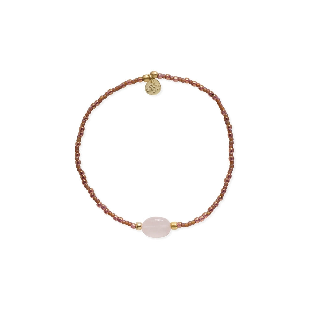 Rozenkwarts armband van a Beautiful Story met glanzende roze stenen, perfect voor sieraden en accessoires.