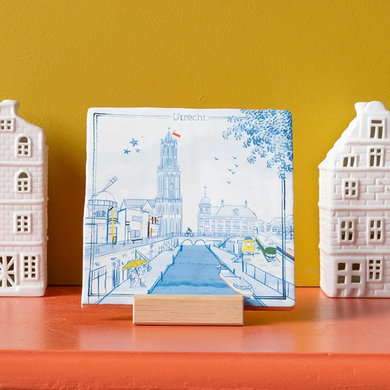 StoryTiles Utrecht in 'n Oogopslag 10 x 10 tegel met illustratie van Utrecht