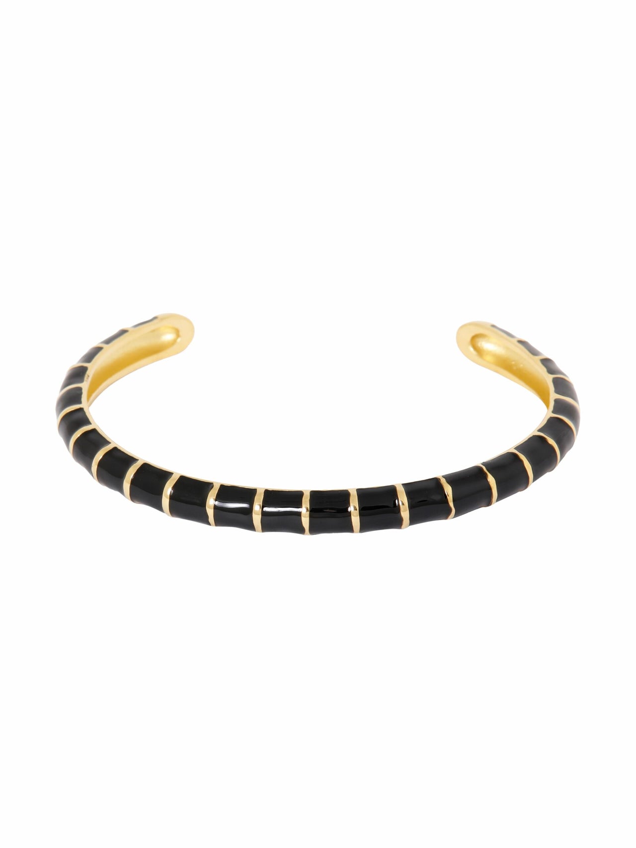 VERGULDE BANGLE MET ZWARTE EMAILLE (III) zwart