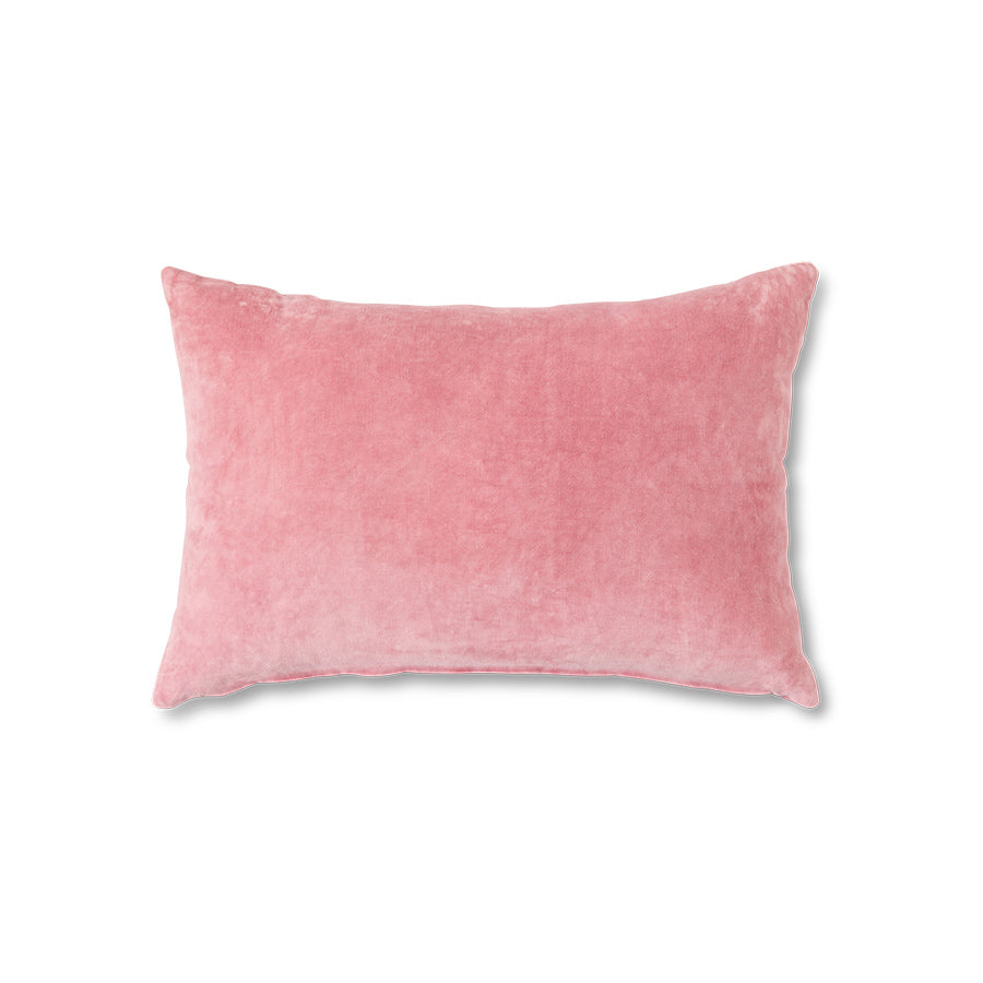 Velvet Cushion Rose (60x40cm) Rose - LEEF mode en accessoires