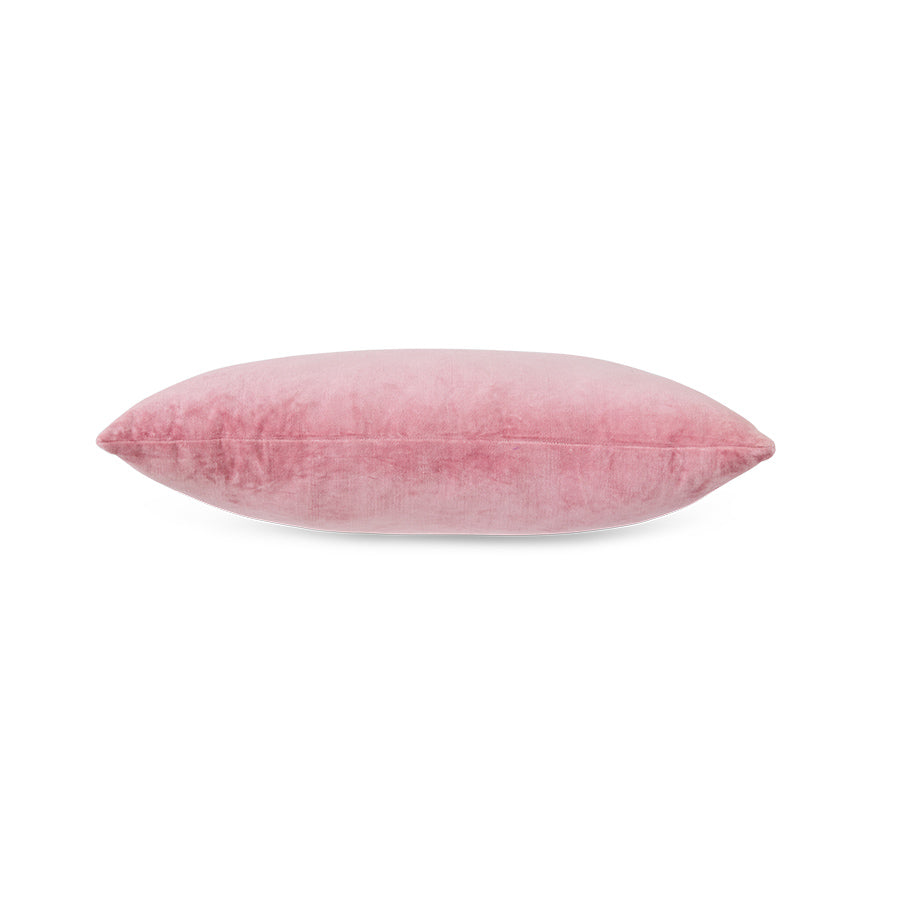 Velvet Cushion Rose (60x40cm) Rose - LEEF mode en accessoires