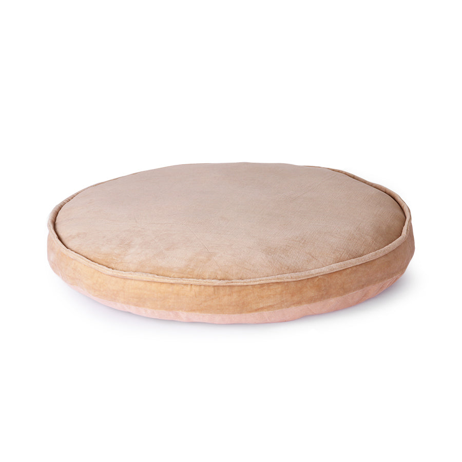 Velvet Seat Cushion Round Peach (¢ 60cm)   Peach - LEEF mode en accessoires