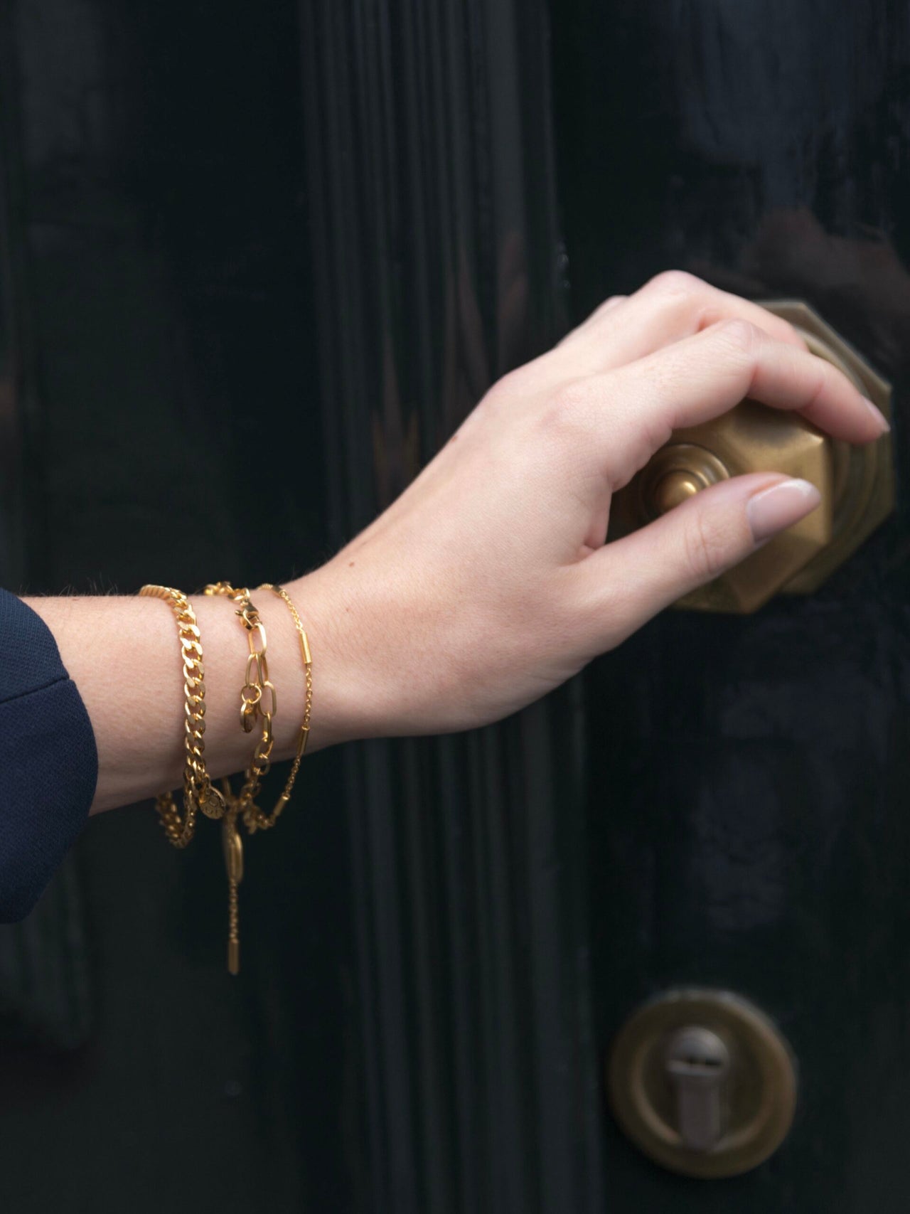 Vergulde Armband met staafjes  goud - LEEF mode en accessoires