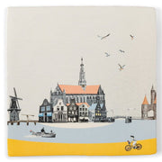 StoryTiles Verliefd op Haarlem 10x10, decoratieve keramieken tegel met illustratie van Haarlem