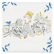 Decoratief vogelkoortje patroon op een 10x10 cm tegel van StoryTiles, met kleurrijke vogelillustratie.