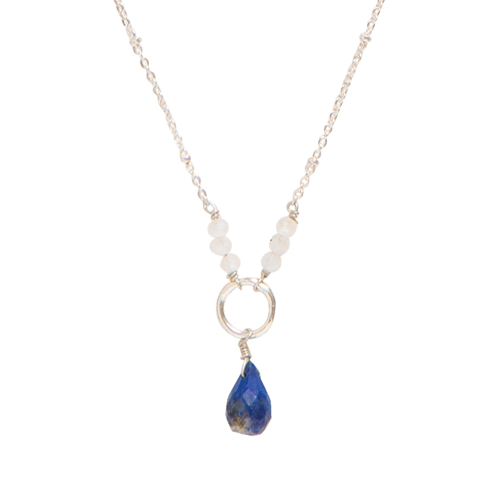 Wanted Lapis Lazuli Moonstone Necklace SP  Lapis Lazuli - LEEF mode en accessoires