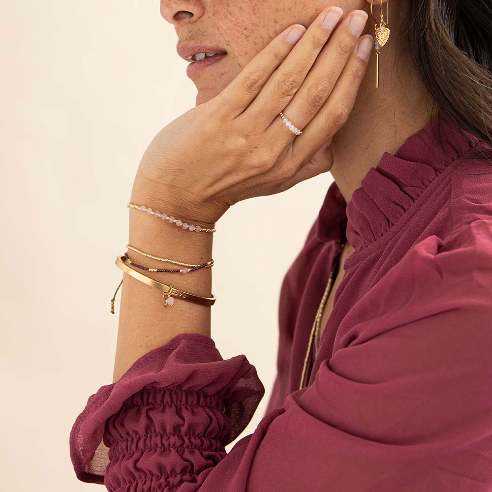 Willing Rose Quartz Bracelet GC - LEEF mode en accessoires