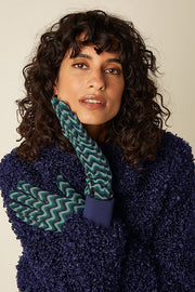 Groene Wyler Glove 358 van King Louie, warme handschoen met spruced groene kleur, comfortabel en stijlvol voor winterdagen.