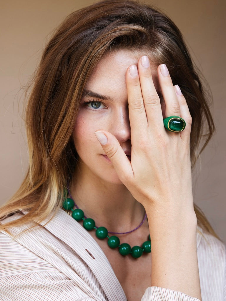 XL RING GROEN groen - LEEF mode en accessoires
