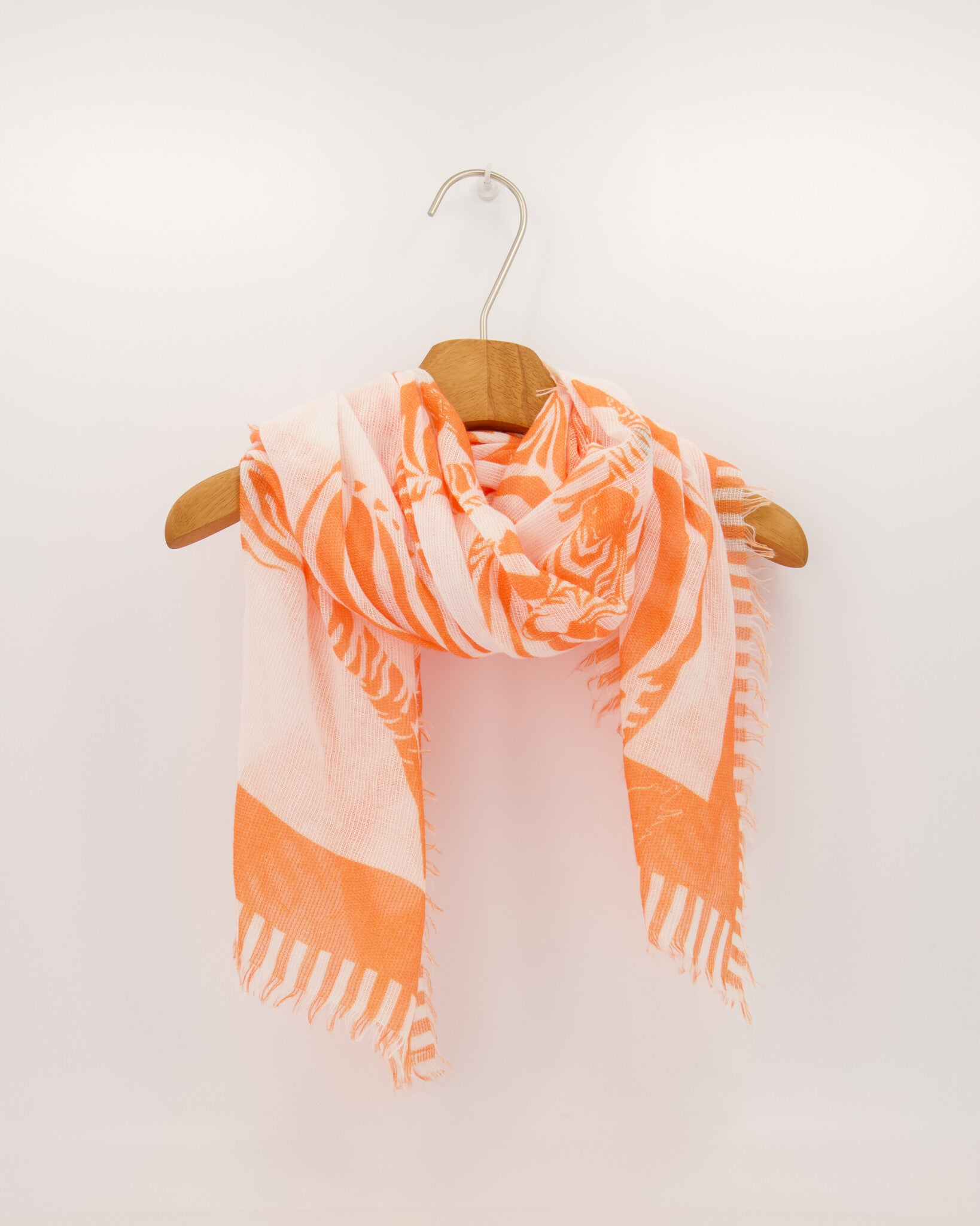 Zabra Sjaal Oranje - LEEF mode en accessoires