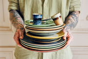 70's ceramic dinner plate Earth van HKliving te koop bij LEEF mode en accessoires Meppel