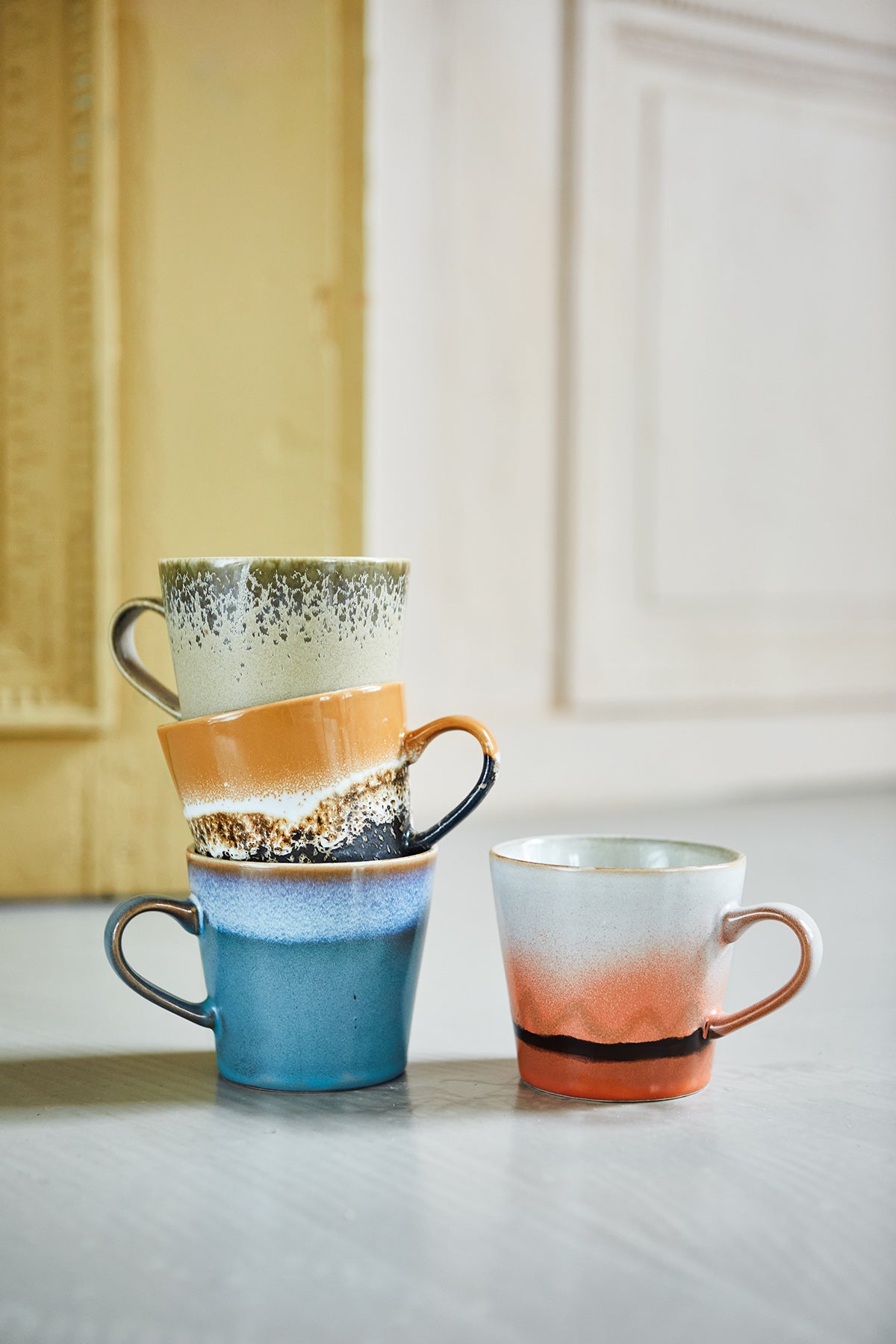 70's Ceramics Cappuccino Mug Fire van HKliving te koop bij LEEF mode en accessoires Meppel