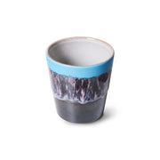 70's Ceramics Coffee Mug Blue/Black - LEEF mode en accessoires