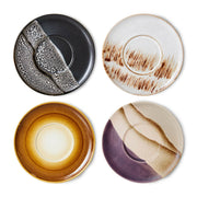 70's ceramics saucers Big Sur (set of 4) - LEEF mode en accessoires