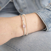 Beautiful Rose Quartz Silver Bracelet Rose quartz van a Beautiful Story te koop bij LEEF mode en accessoires Meppel
