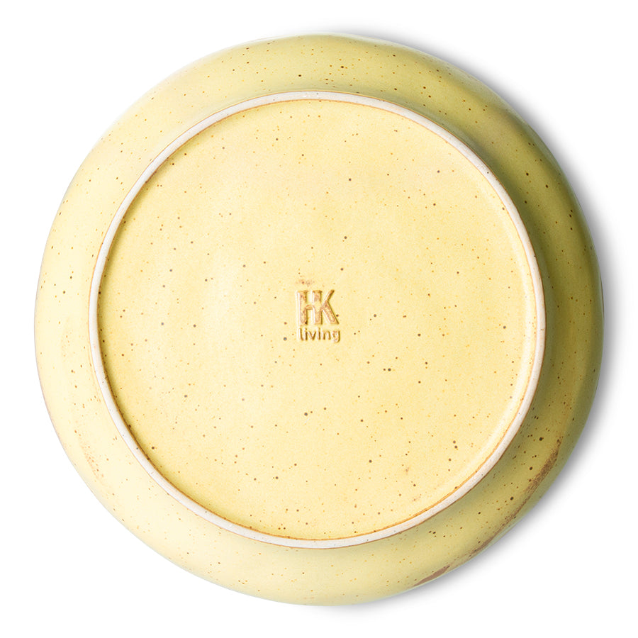 Bold & Basic Ceramics Pasta Plate  Yellow/Brown van HKliving te koop bij LEEF mode en accessoires Meppel