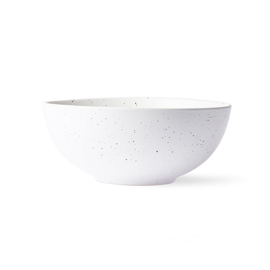 Bold & basic ceramics speckled bowl White van HKliving te koop bij LEEF mode en accessoires Meppel