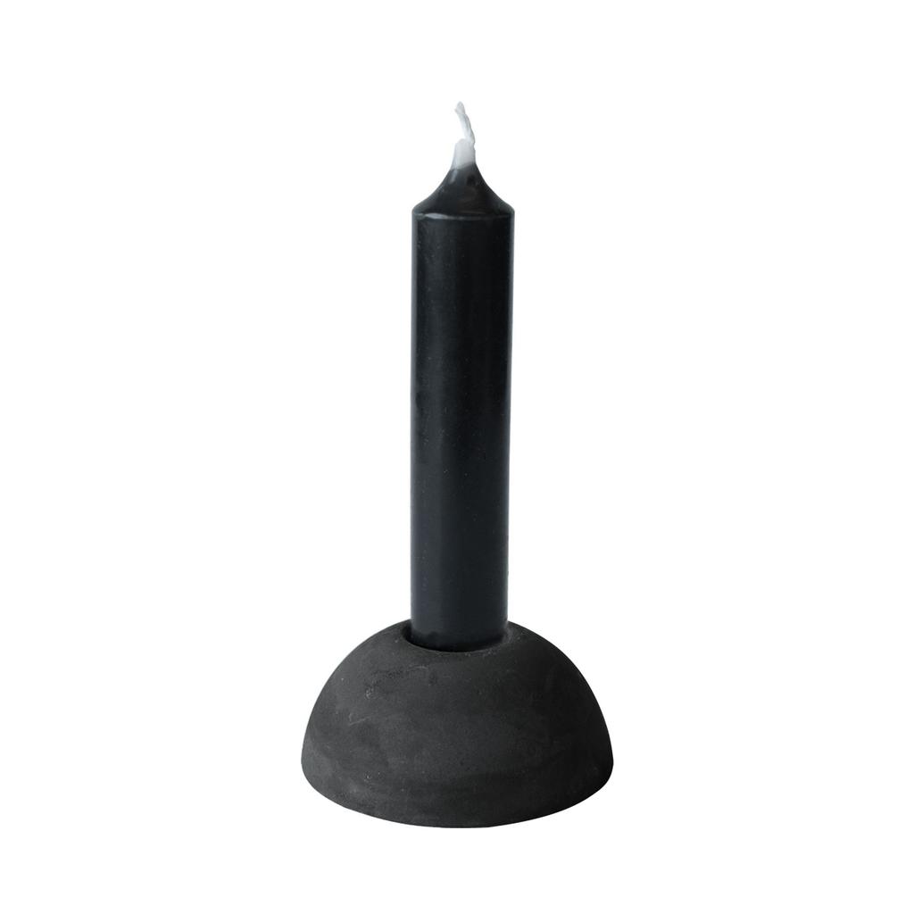Candle Holder Casper Round Black van Leeff te koop bij LEEF mode en accessoires Meppel