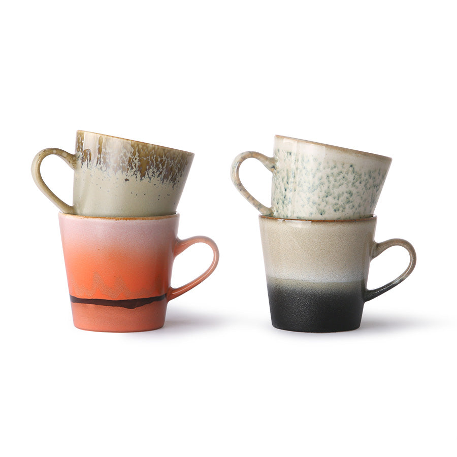 Ceramic 70's americano mugs  Bark van HKliving te koop bij LEEF mode en accessoires Meppel