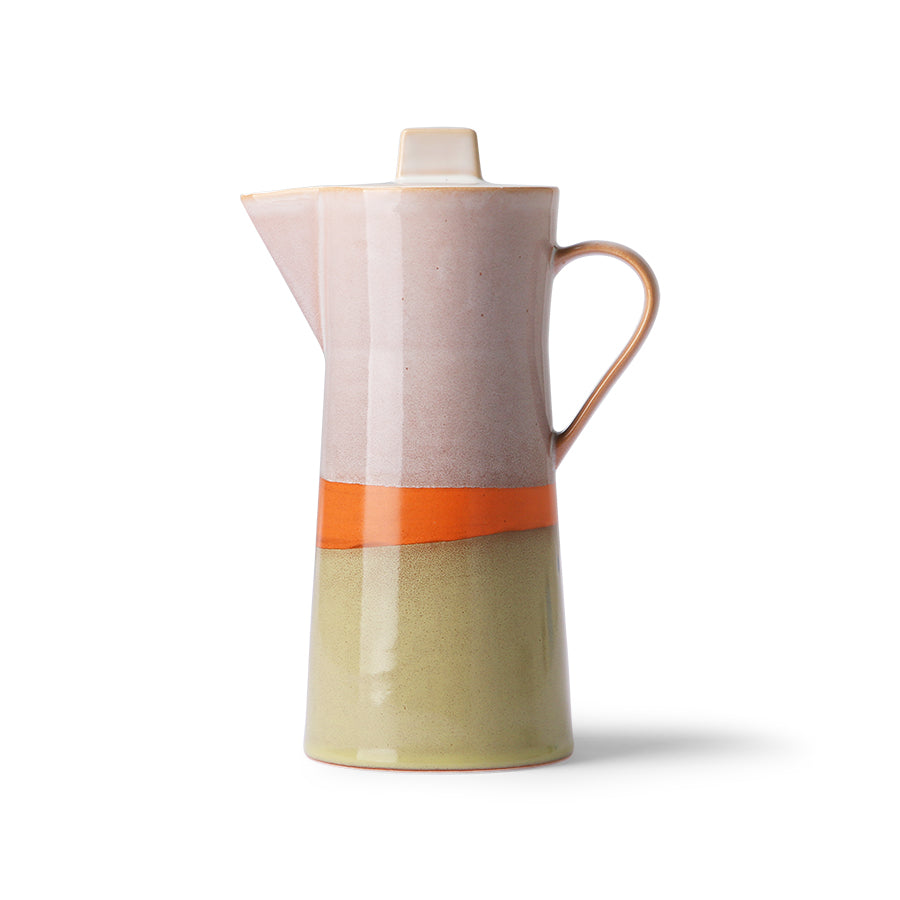 Ceramic 70's coffee pot van HKliving te koop bij LEEF mode en accessoires Meppel