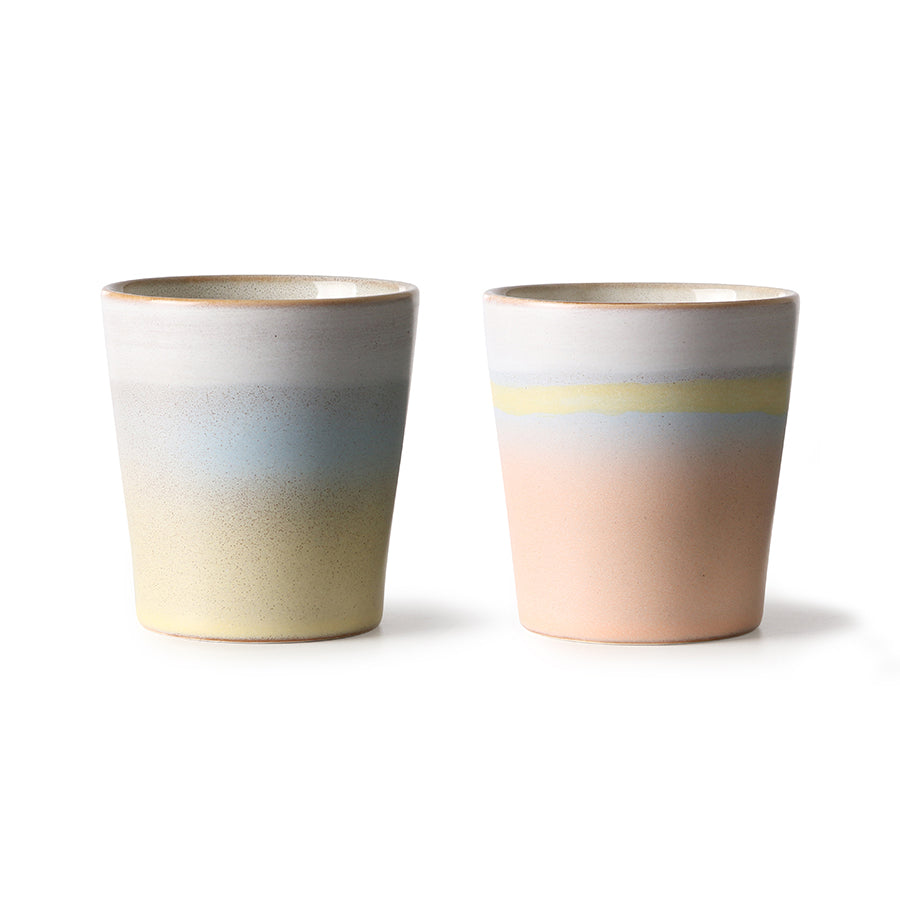 Ceramic 70's mug horizon set van HKliving te koop bij LEEF mode en accessoires Meppel