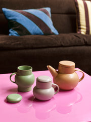Cermamic bubble tea mug M  Grey van HKliving te koop bij LEEF mode en accessoires Meppel