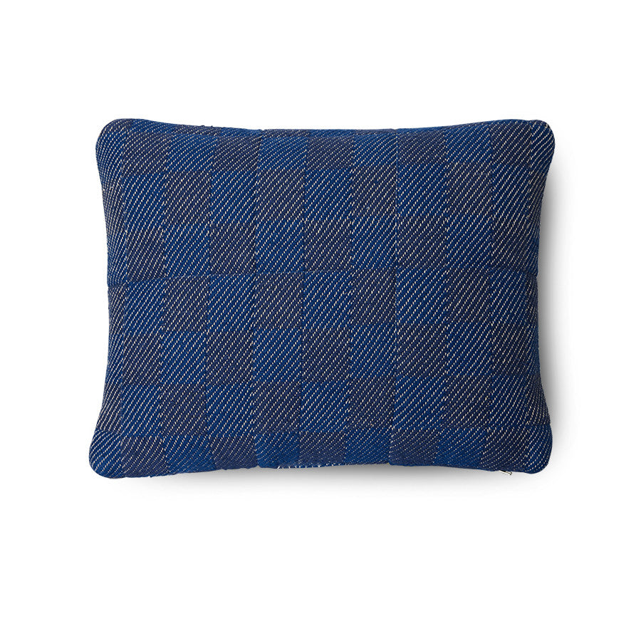 Checkered Woven Cushion Berries - LEEF mode en accessoires