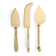 Cheese knives gold set of 3 Gold - LEEF mode en accessoires