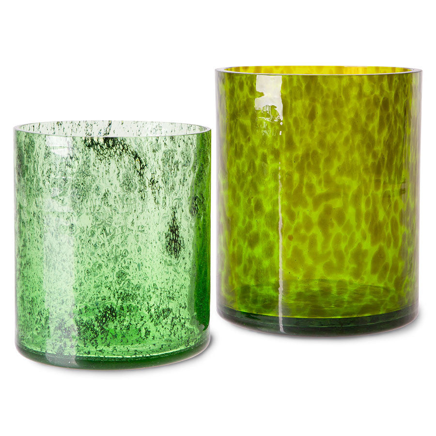 Cheetah Glas Vases groot Green van HKliving te koop bij LEEF mode en accessoires Meppel