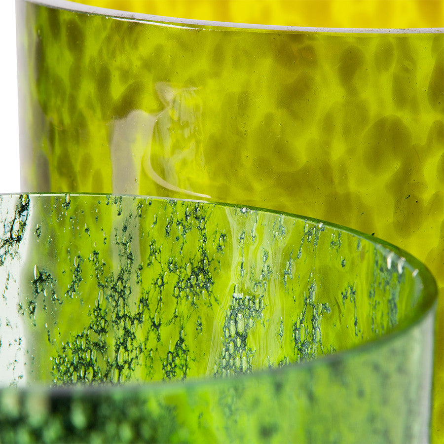 Cheetah Glas Vases groot Green van HKliving te koop bij LEEF mode en accessoires Meppel