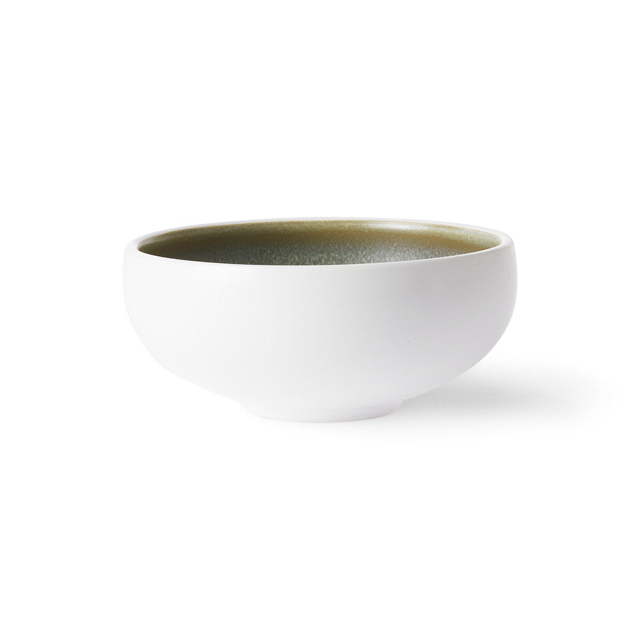 Chef Ceramics Bowl White/Green - LEEF mode en accessoires